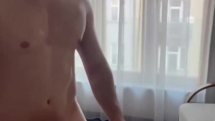 Fucking my bro bareback oiled up