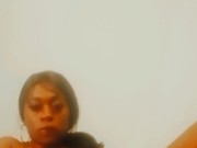 Ebony Masturbation With Pink Dildo 12/16