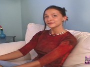 Stunning Brunette Gets Naked For The First Time On Film 3/16