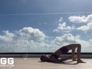 Naked yoga on top 10/16