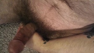 Jerking off after gaming and shooting a load smashed on glass