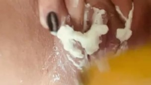I made a banana split in my pussy and it was delicious.