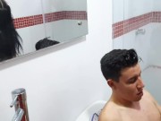 A rich shower with my stepcousin's horny. Part 3. I love fucking her rich pussy 11/16