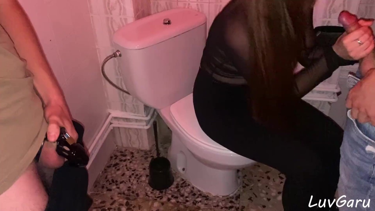 Filming Hotwife Flashing Tits and Takes Huge Cumshot in Public Toilet from Stranger - RedTube