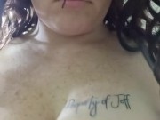 Playing with my pierced tits