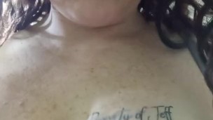 Playing with my pierced tits
