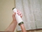 goin off on my cock with a damn cucumber IDK how i havn't done this before 2/16