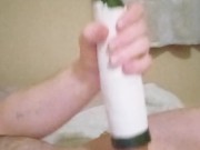 goin off on my cock with a damn cucumber IDK how i havn't done this before 7/16