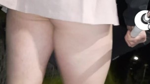 Caught Upskirt While Walking Around
