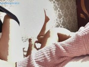 Cute girl watching valorant stream while stepbrother fucking her feet.Cum on stepsister soles 3/16