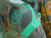 Anuskatzz first time XXL TOY ANAL gape solo in latex fetish fun - Krakens JOHN THOMAS TOYS 1/16