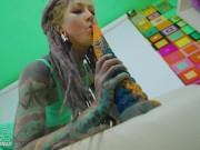 Anuskatzz first time XXL TOY ANAL gape solo in latex fetish fun - Krakens JOHN THOMAS TOYS 10/16