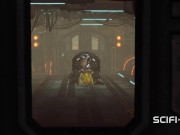 Alien sex in a starship. Female green alien gets fucked by a big monster 6/16