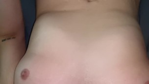 Nipple play jerk off