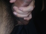 Masturbating my boyfriend while we're home alone, he has a thick dick😋 6/16