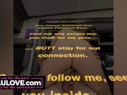 Babe sucking & riding hubby in his seat, front to reverse cowgirl creampie ending with closeup spreading drips - Lelu Love 1/16