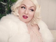 white fur - fetish video - JOI jerk off instructions CEI cum eating instructor