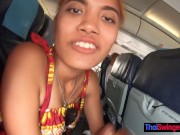 Asian teen GF grabs BFs crotch on a plane and fucked him once they arrived at the hotel 6/16