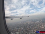 Asian teen GF grabs BFs crotch on a plane and fucked him once they arrived at the hotel 9/16