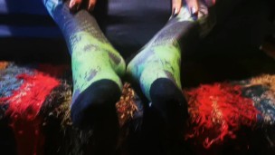 Foot rub before putting my socks on