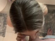 Young couple having fun in the bathroom 12/16