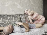 Stepsister will help with the best blowjob and hot sex😈💦 4/16