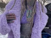 Anuskatzz sexy im Winter Schnee - Lautstärke an - Täglicher heißer content wartet in meinem OF 10/16