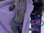 Anuskatzz sexy im Winter Schnee - Lautstärke an - Täglicher heißer content wartet in meinem OF 13/16