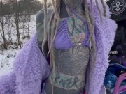 Anuskatzz sexy im Winter Schnee - Lautstärke an - Täglicher heißer content wartet in meinem OF 5/16