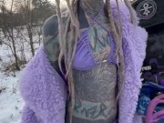 Anuskatzz sexy im Winter Schnee - Lautstärke an - Täglicher heißer content wartet in meinem OF 6/16