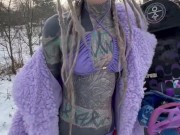 Anuskatzz sexy im Winter Schnee - Lautstärke an - Täglicher heißer content wartet in meinem OF 7/16