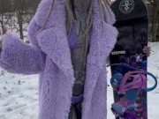 Anuskatzz sexy im Winter Schnee - Lautstärke an - Täglicher heißer content wartet in meinem OF 9/16