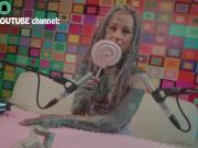 Anuskatzz eats a XXL lollipop in ASMR style - sexy foodsounds - candy muckbang 3/16