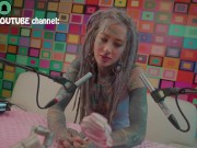 Anuskatzz eats a XXL lollipop in ASMR style - sexy foodsounds - candy muckbang 9/16