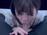 エロ精子をごっくんして「ごちそうさま」と言ってしまう痴女な彼女 cum in mouth gokkun 8/16