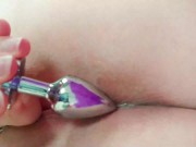 Vanilla Anal Play Video - sexy horny MILF relax with pleasure - curvy blonde wet girl