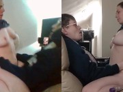 Heather Kane rides Cock in College Dorm for CREAMPIE SURPISE! 14/16