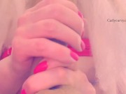 Oil on butt, heels, fishnets, a stripper pole, and playing with a sex toy! 13/16