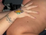 CUCK HUBBY PLAYS WITH MY BIG BROWN TITS WHILST I TELL HIM I WANT COCKS TO SHOOT CUM IN MY MOUTH 13/16