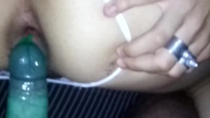 Culeándome a una putita trans