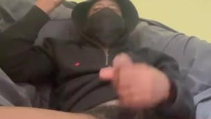 Jerking off my black cock late at night (FOLLOW THE TWITTER @DrHandsomeXXX )