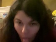 Pissy Emmy - Sexy Brunette Milf Sucks Cock 14/16