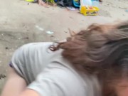 Pissy Emmy - Milf Sucks Dick In Backyard 7/16