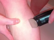 TOTAL HOME SHAVE AGAIN! Shaving my Hairy Pussy, Thick Thighs, Legs and Asshole | Ginger Ale Milf 7/16