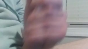Stroking my really hard cock until I cum