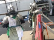 Group , squire gets by knight and fellow squrie 12/16