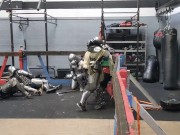 Group , squire gets by knight and fellow squrie 16/16