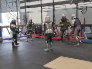 Group , squire gets by knight and fellow squrie 3/16