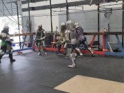 Group , squire gets by knight and fellow squrie 4/16