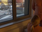 Your favorite BIG ASS is back | PAWG GF gets fucked HARD in DOGGY in front of window 5/16